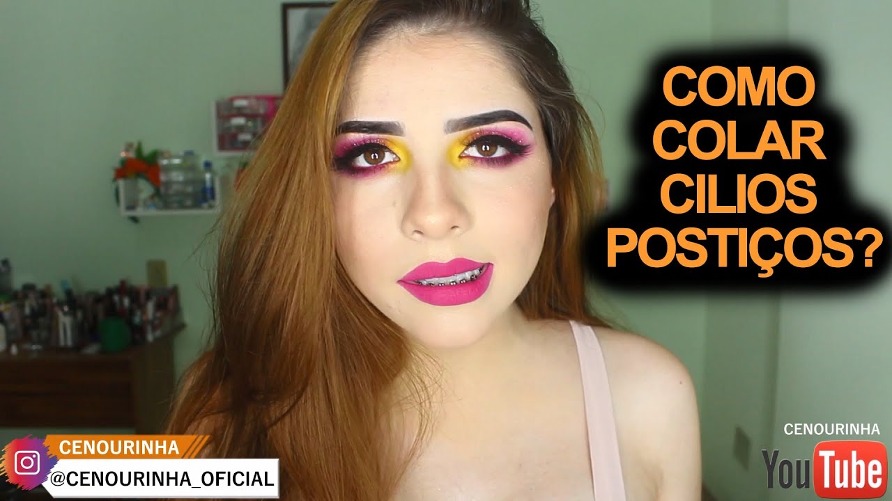 Passo a passo de como colar cílios postiços