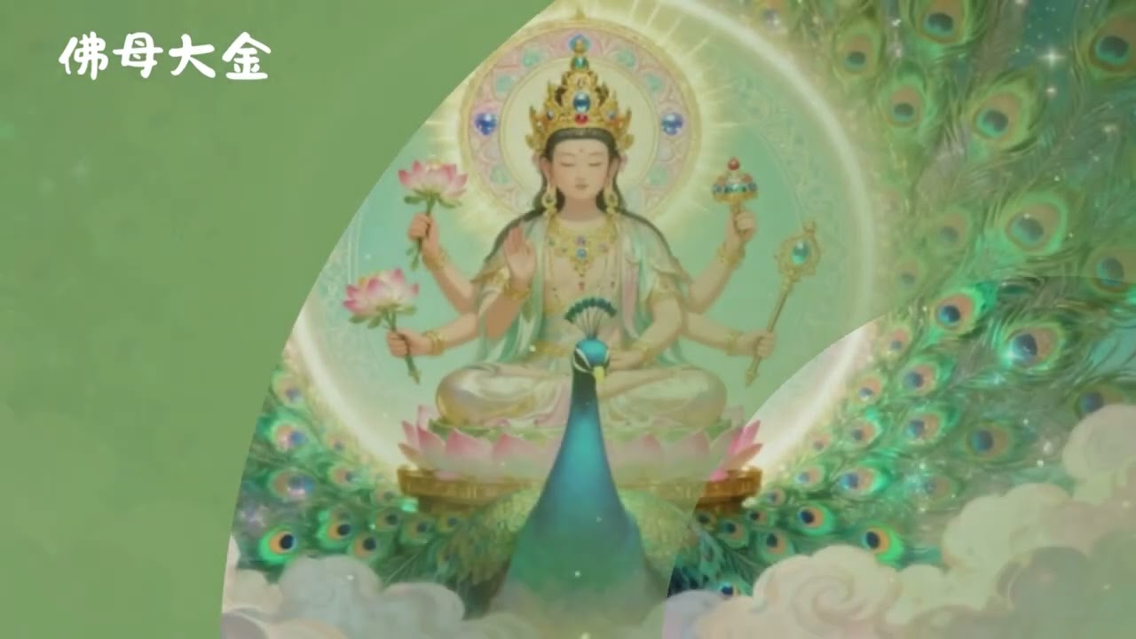 孔雀明王心咒｜#消災解毒・#除穢避煞・護身平安｜Mahamayuri Vidyarajni Mantra｜淨化負能量｜Protection & Purification Buddhist Mantra