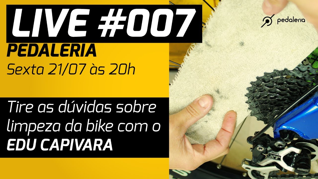 LIVE #007 - Tirando dúvidas sobre limpeza da bike. PEDALERIA.