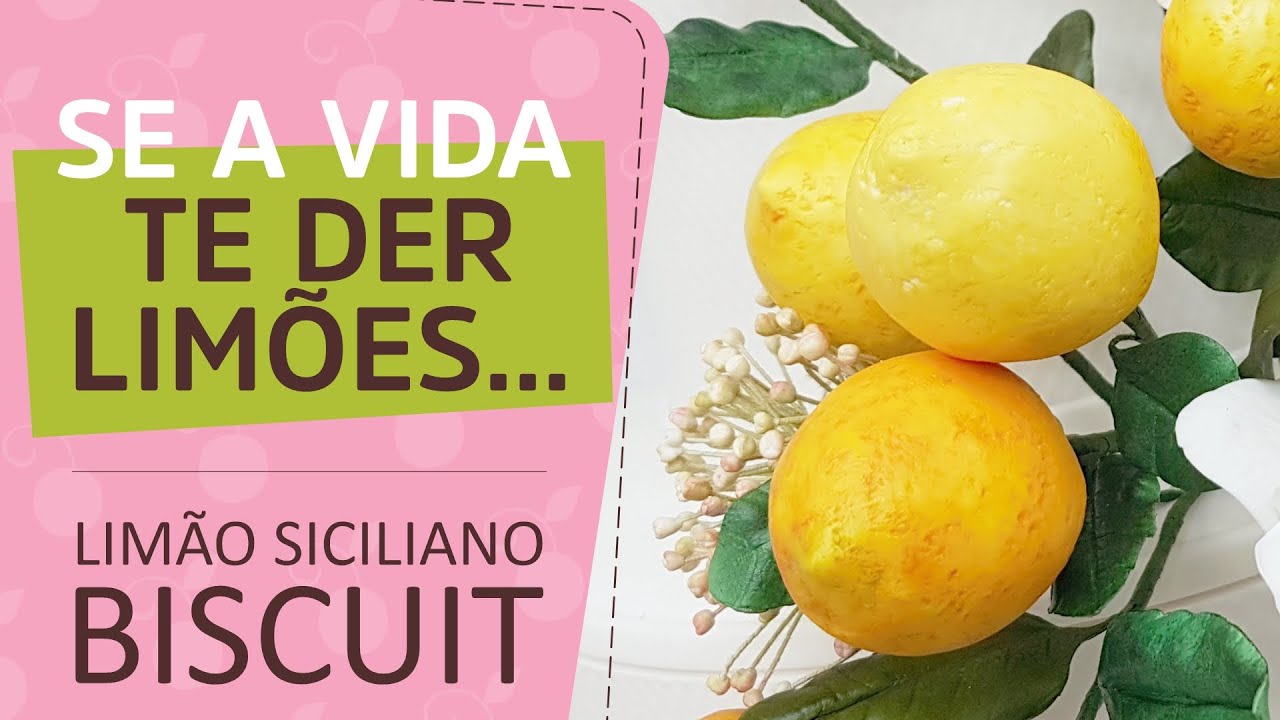 MODELAGEM E PINTURA AQUARELADA DOS LIMÕES SICILIANOS EM BISCUIT  #santafecakes #biscuit