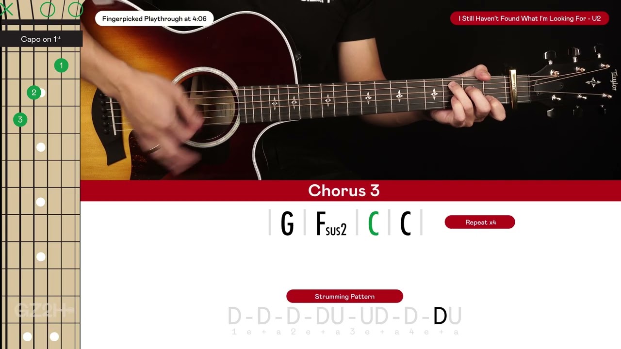 I Still Haven’t Found What I’m Looking For Guitar Cover U2 🎸|Tabs + Chords|