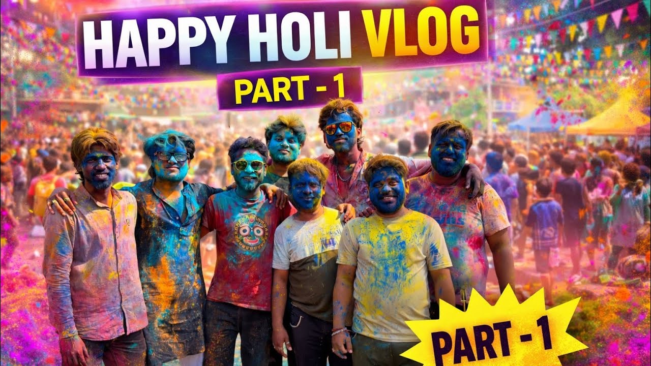 HAPPY HOLI Celebration 💥vlogs Part - 1 | Psr Desi Vlogs | Desi Holi vlog 🫟🥳