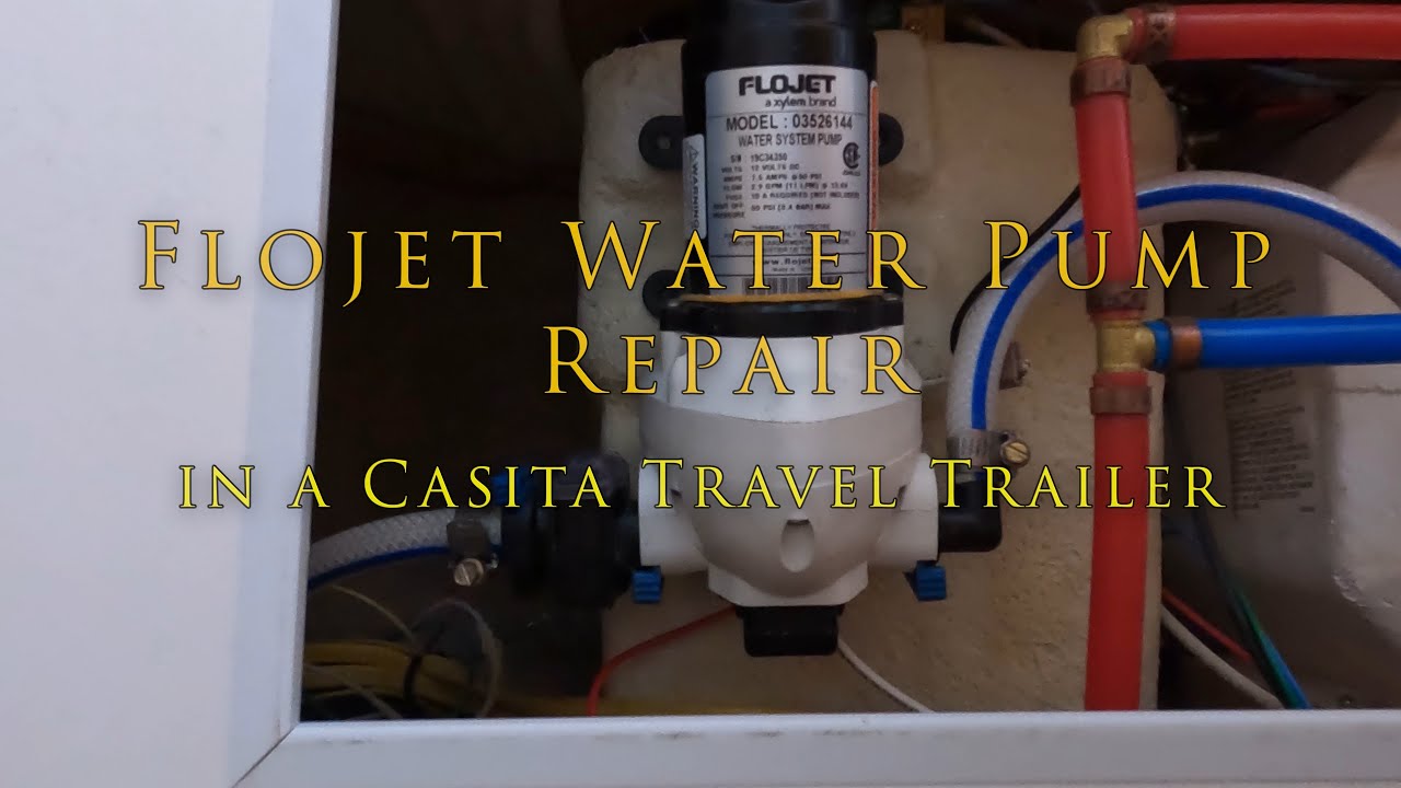 Ремонт водяного насоса Flojet в автодоме Casita Travel Trailer