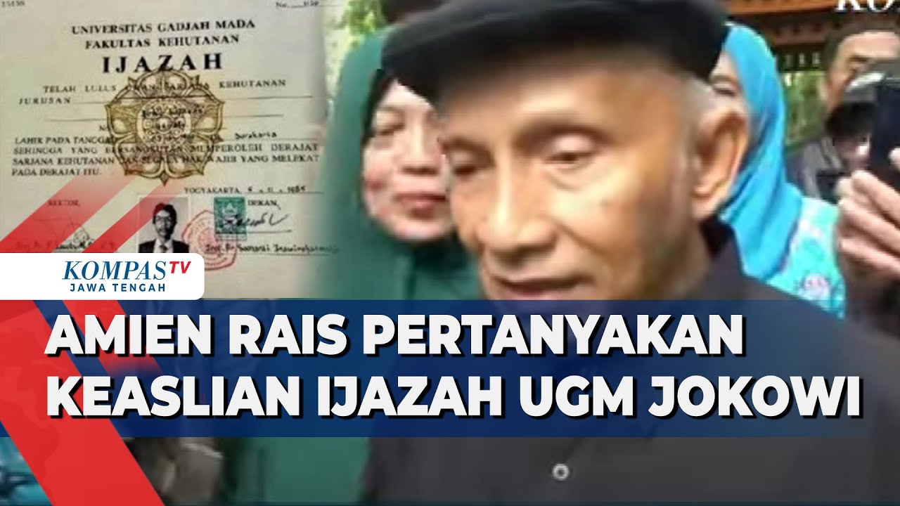 Amien Rais Pertanyakan Keaslian Ijazah UGM Jokowi