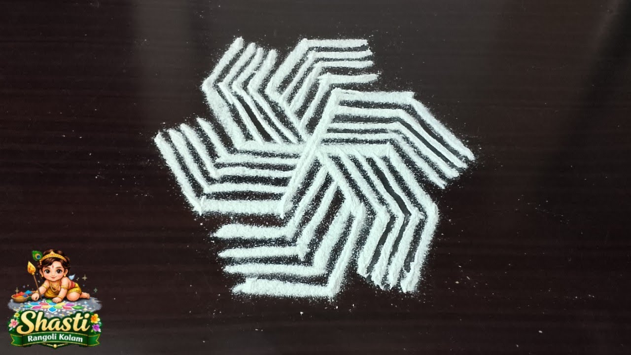 Very easy padi kolam with 5x3 dots || Beautiful padi kolam 