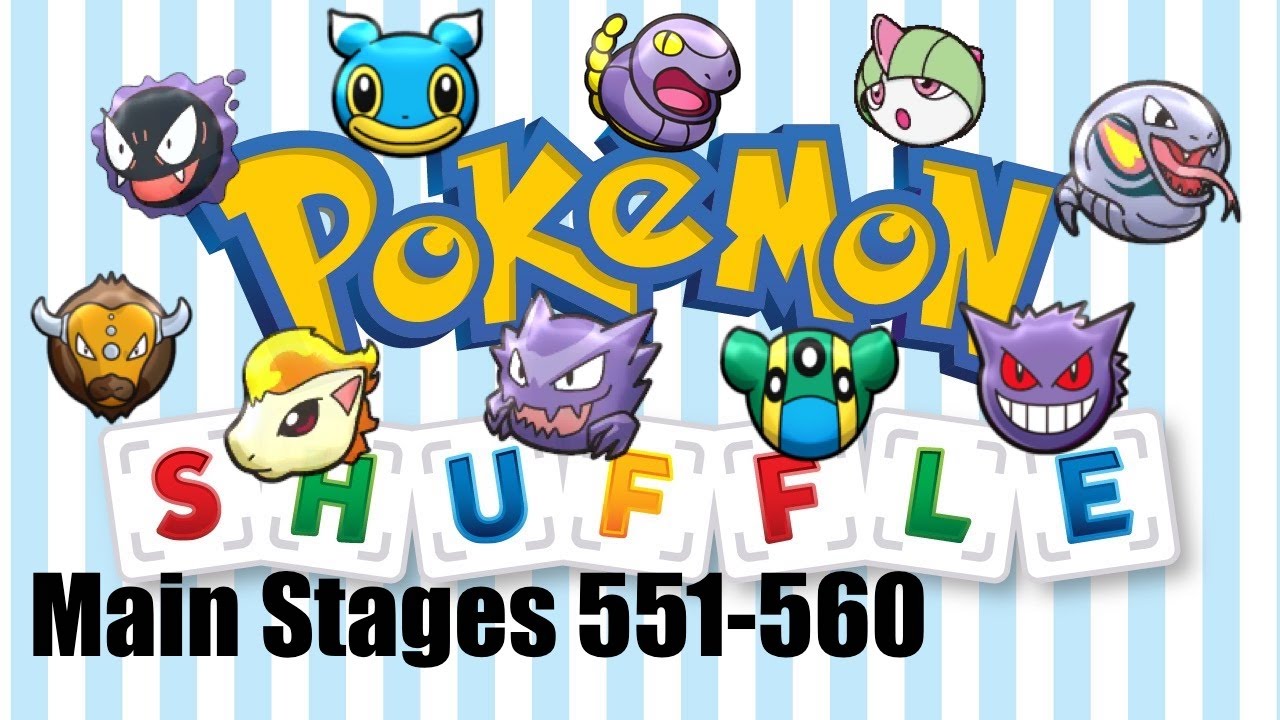 Pokemon Shuffle Main Stages 551-560 Shellos, Gastrodon, Ekans, Gengar...
