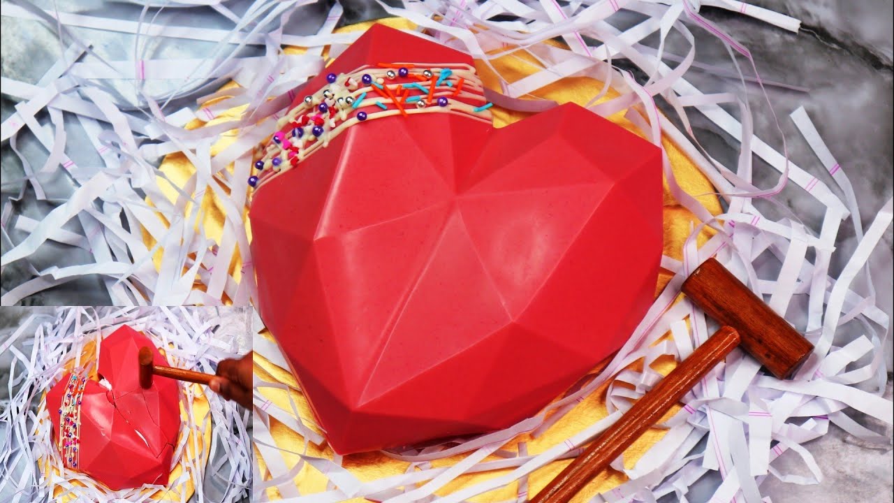 Break Me! Trendy Pinata Cake,3D Chocolate Smash Cake,Hammer,Surprise Pinata Cake
