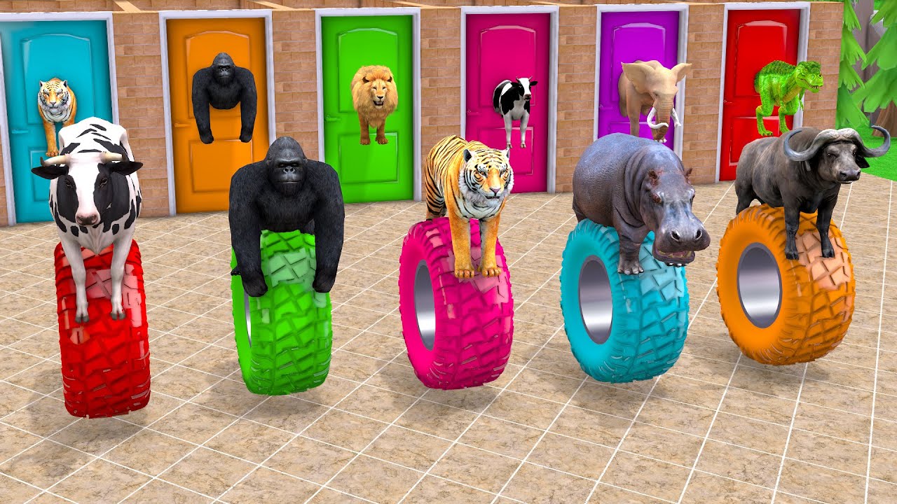 Cow Elpehant Lion Gorilla Buffalo Rex Choose The Right Animal ESCAPE ROOM CHALLENGE New Game