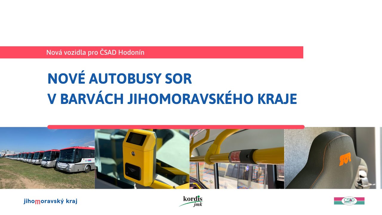 Nová vozidla SOR v barvách Jihomoravského kraje | ČSAD Hodonín