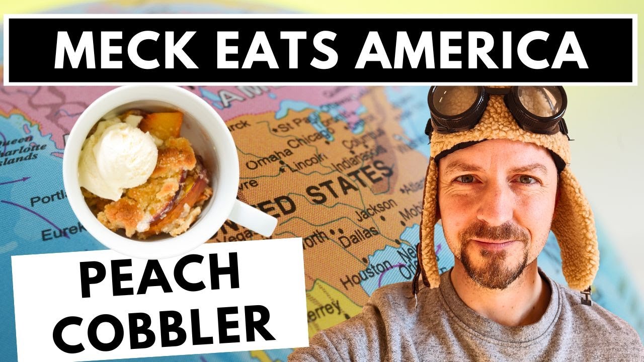 British Foodie Tries American Peach Cobbler for the First Time!