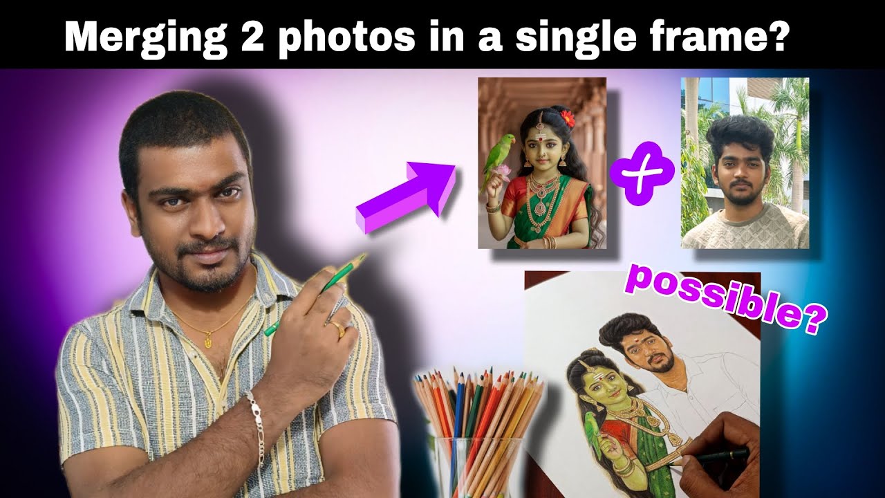 How to Draw a guy holding Meenakshi Amman?