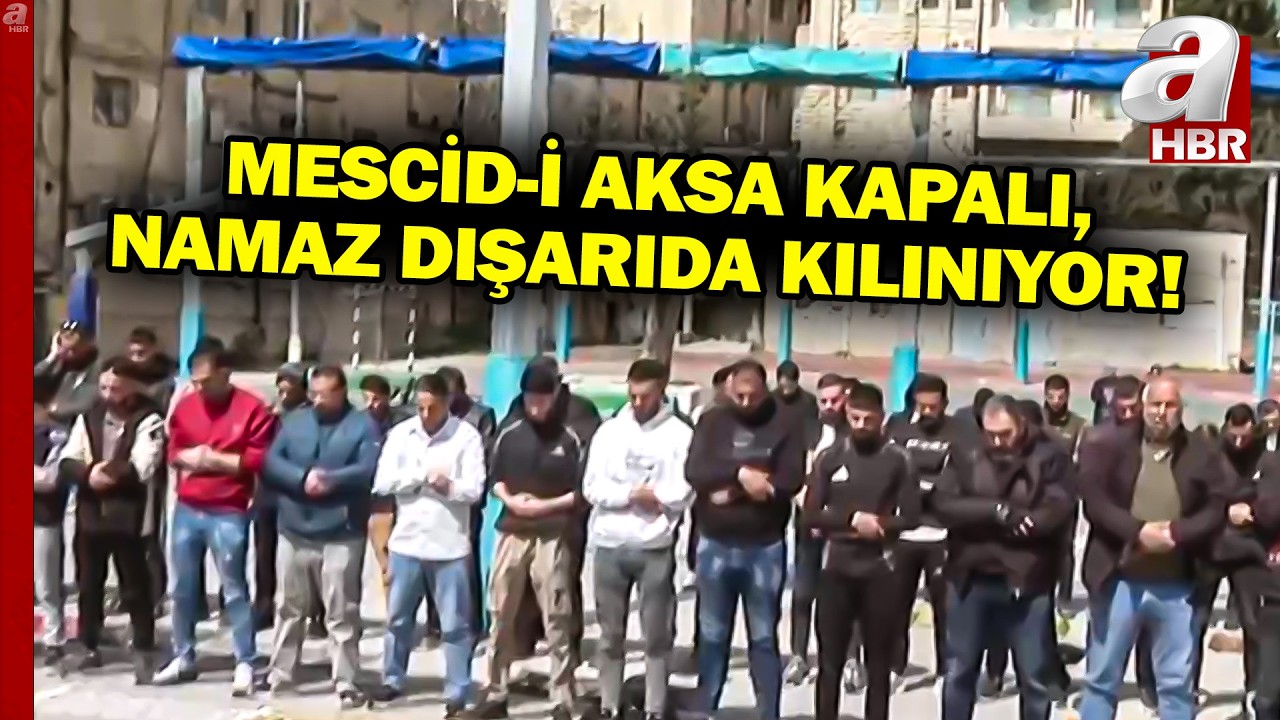 A Haber Kudüs'te... İsrail Savaşı Bahane Etti Mescid-i Aksa'yı Kapattı! | A Haber