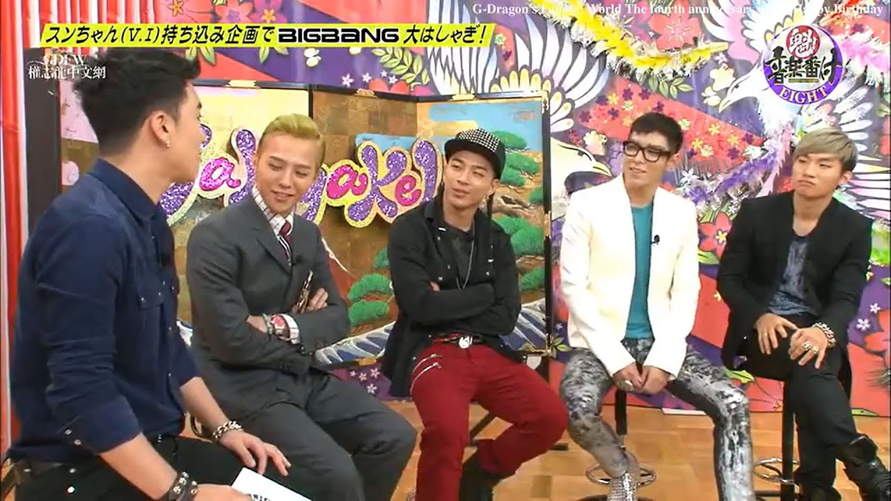 [Funny BIGBANG] - GD HITS HIMSELF WITH A POT 🤣! Sakigake Eight 2012 eng sub