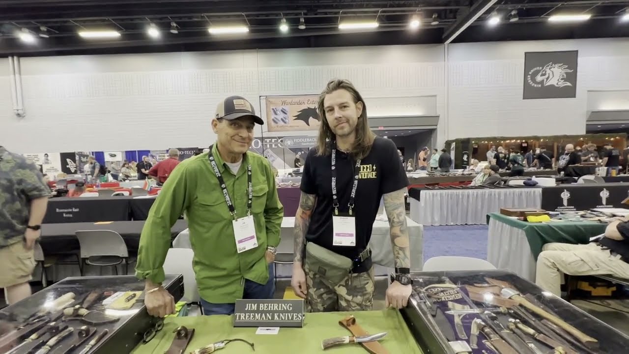 The Blade Show 2025 booth of Treeman Knives J.Behring Handmade Knives