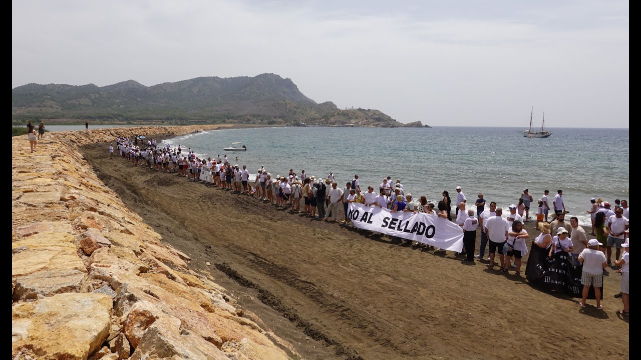 Portmán. Concentración contra el sellado bahía. Manifiesto y cadena humana en San Bruno 15/06/2025