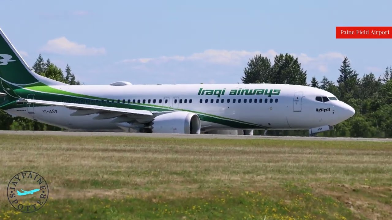 Iraqi Airways 737 Max 8 Test Flight Takeoff From PAE