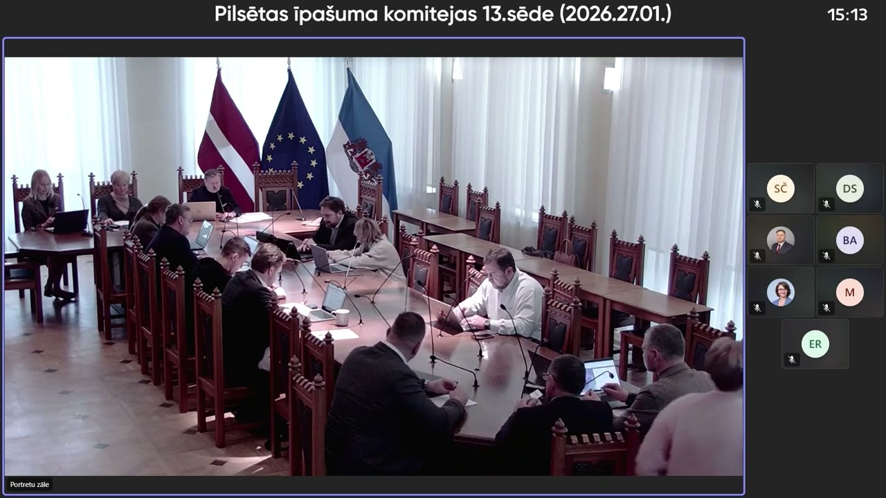 Rīgas domes Pilsētas īpašuma komitejas 13.sēde (2026.01.27.)