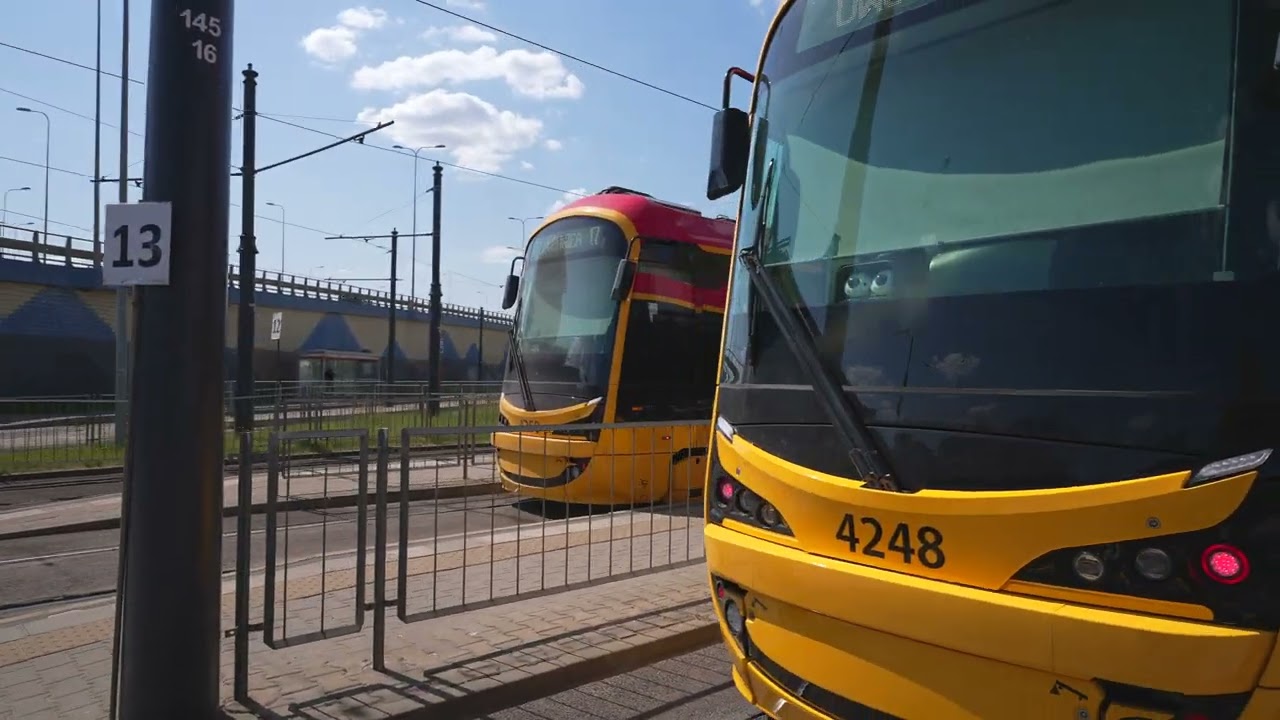 Poland, Warsaw, tram 31 ride from Unii Europejskiej to PKP Służewiec