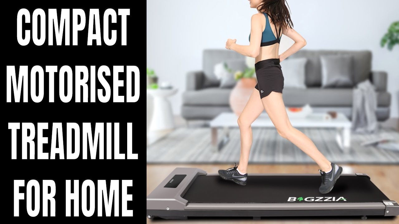 Bigzzia Motorised Slimline Portable 1 5HP Treadmill For Home Fitness