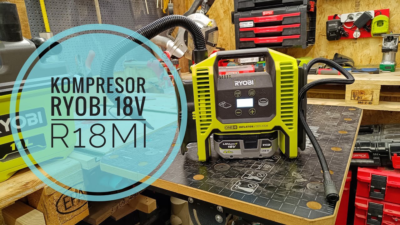Przenośny kompresor - czy to ma sens? - RYOBI 18V - R18MI - test & prezentacja