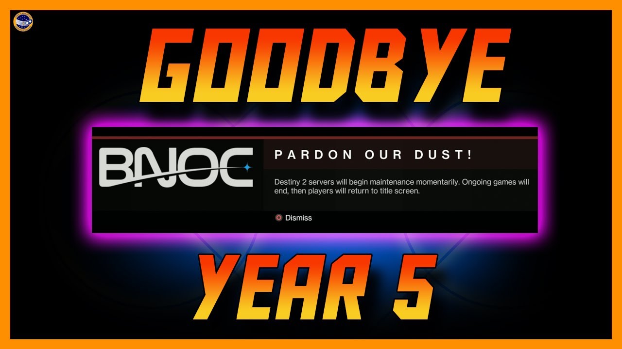 Goodbye Destiny 2 Year 5 - It Was Fun....