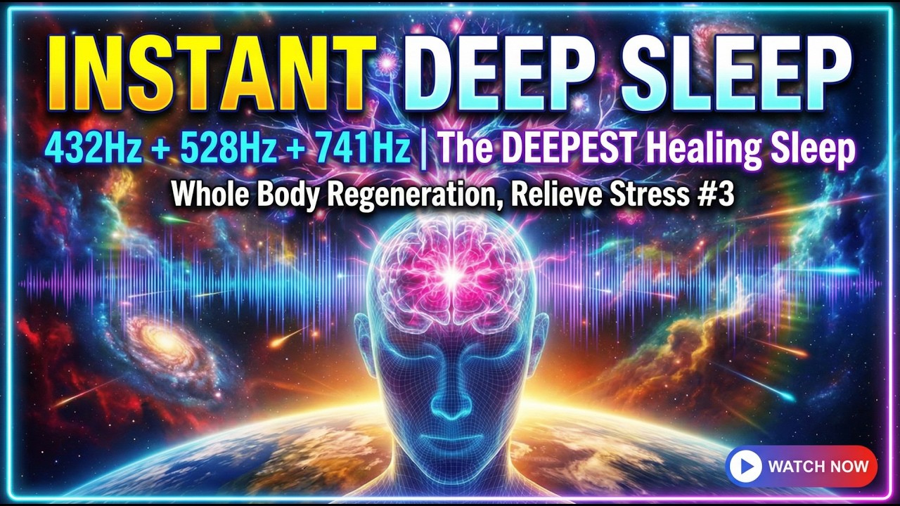 432Hz + 528Hz + 741Hz | The DEEPEST Healing Sleep: Whole Body Regeneration, Relieve Stress #3