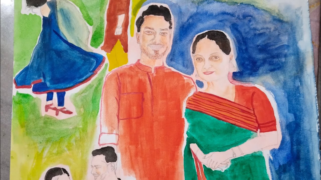 Drawing couple with lovely moments 💛♥️#art #drawing #pencildrawing #portrait #painting #sketch 