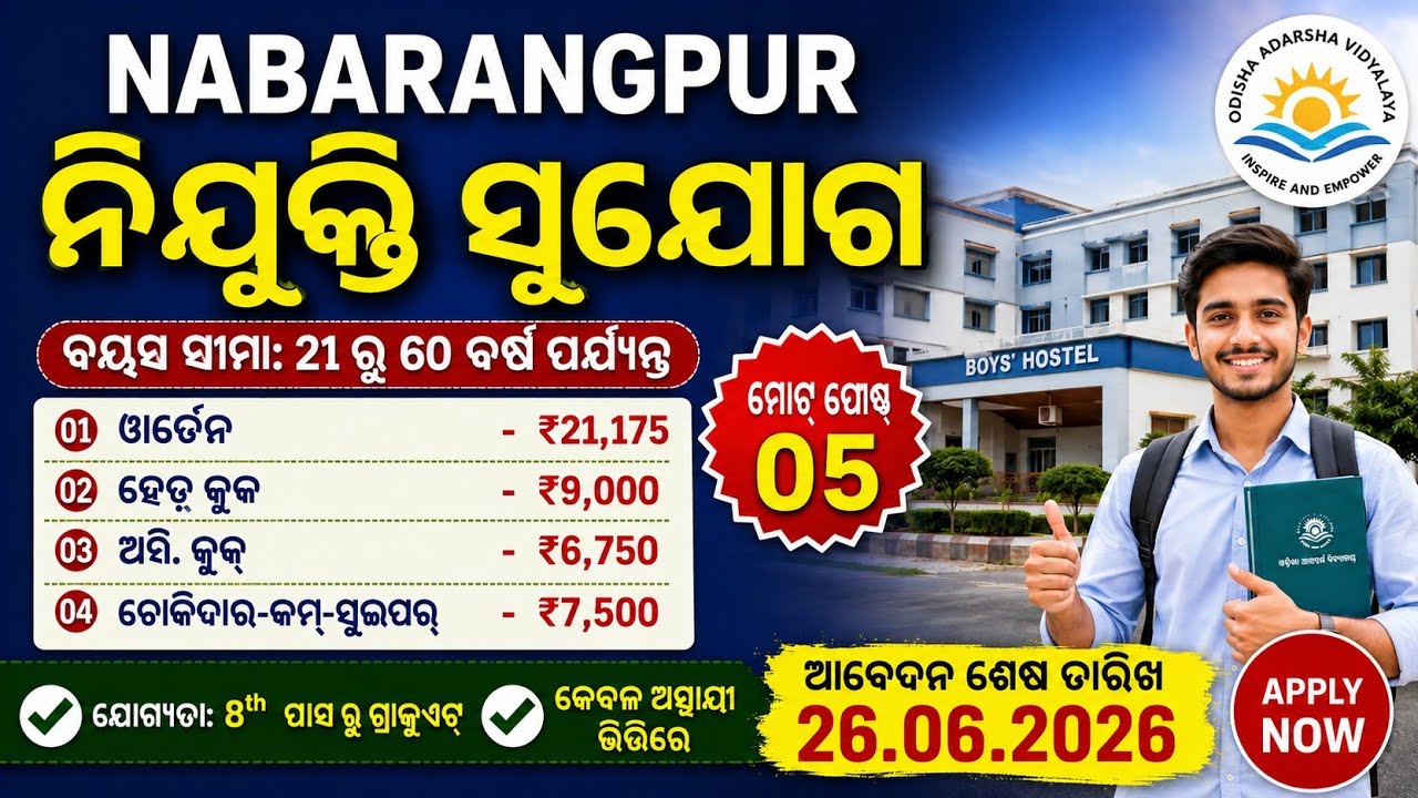 📢 Nabarangpur District Job Vacancy 2026 | Odisha Government Jobs | Latest Recruitment Update