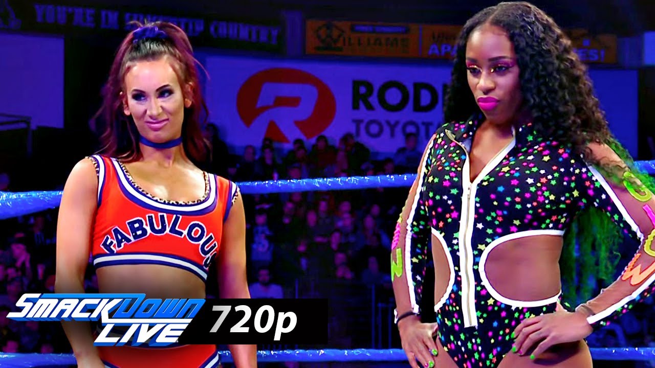 The Iiconics vs Mandy Rose & Sonya Deville vs Naomi & Carmella WWE SmackDown Feb. 5, 2019 HD