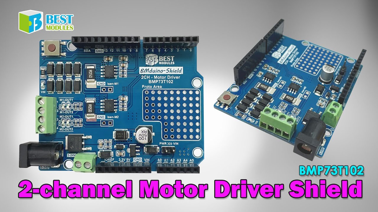 [Output Modules | Motion] 2-channel Motor Driver Shield BMP73T102