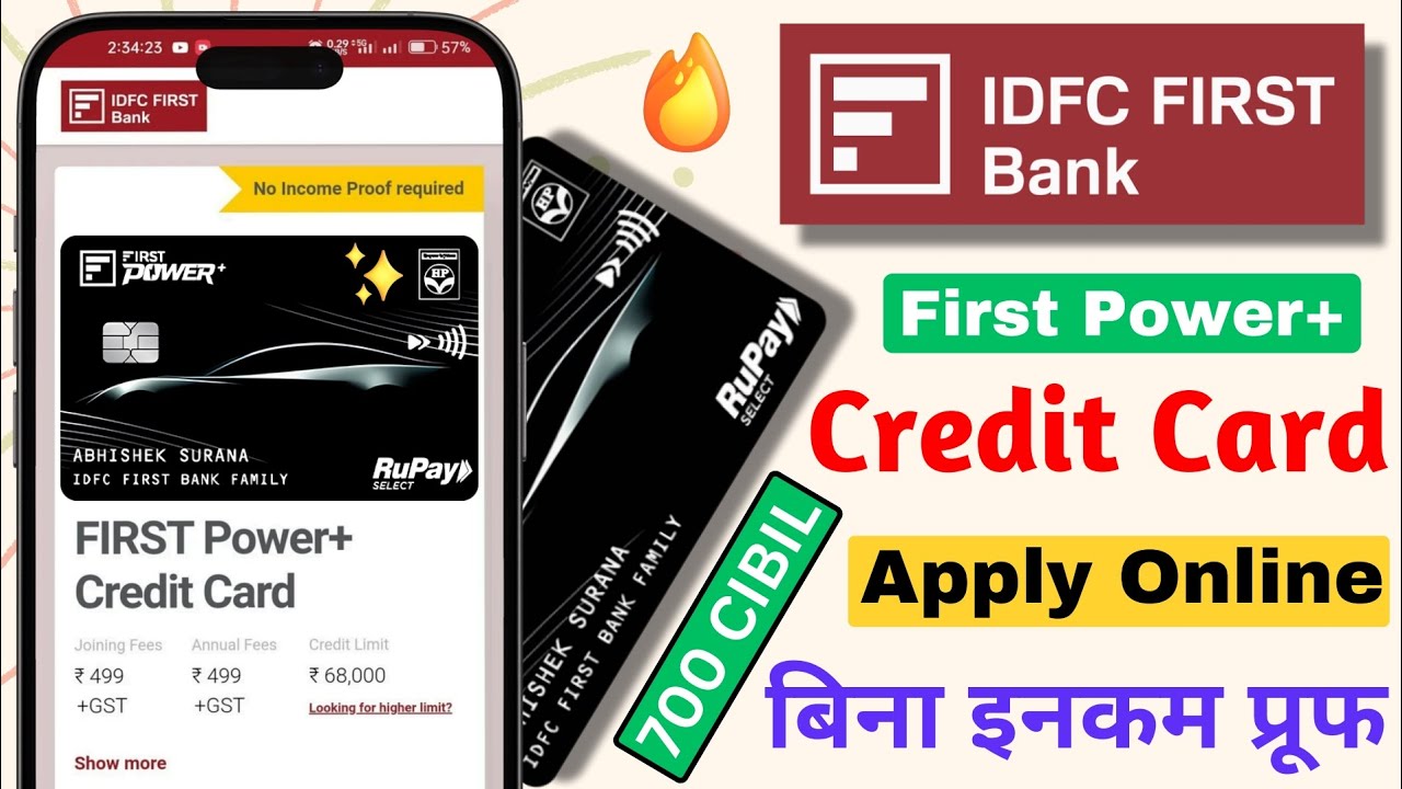 IDFC First Power Plus Credit Card Apply Online - How To Apply Idfc First Bank Credit Card Online