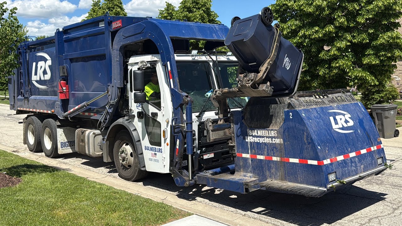 Fast LRS Curotto Can Garbage Truck Tearing Through The New Construction