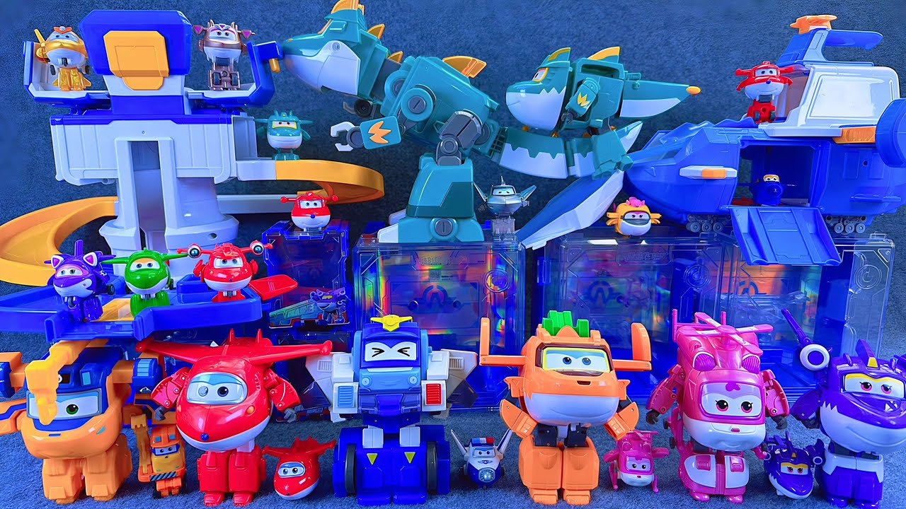 35-minutes of satisfying unboxing, cool Super Wings Space Base Set Series ASMR | Review Toys