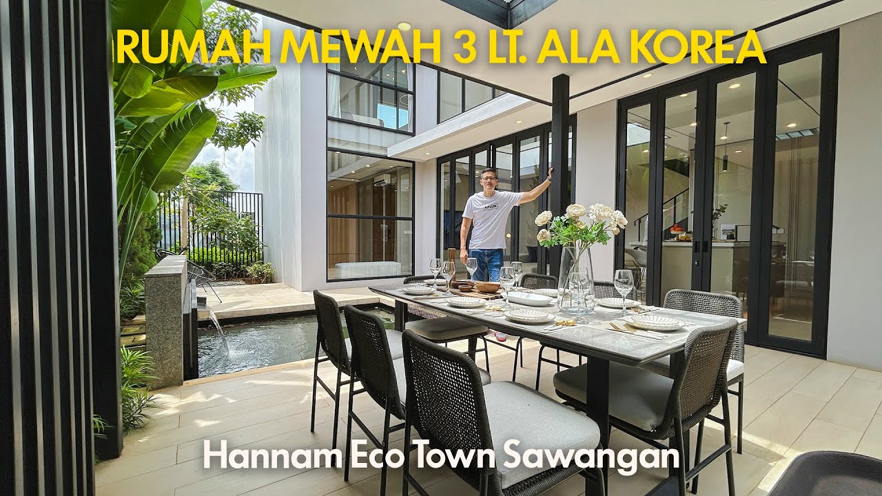 Desain Rumah 3 Lantai Gaya Korea, Premium & Keren, Eco Town at Sawangan