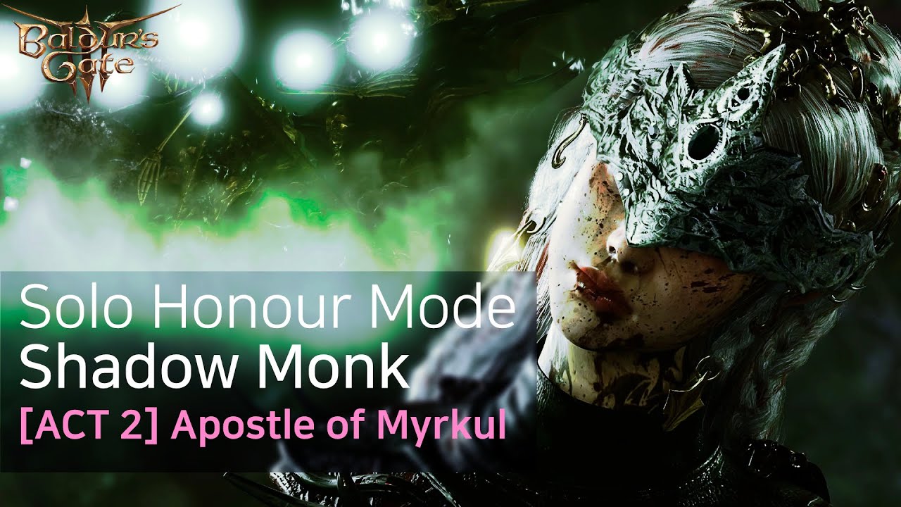 [Act 2] Baldur's Gate 3 Solo Shadow Monk Honour - Apostle of Myrkul