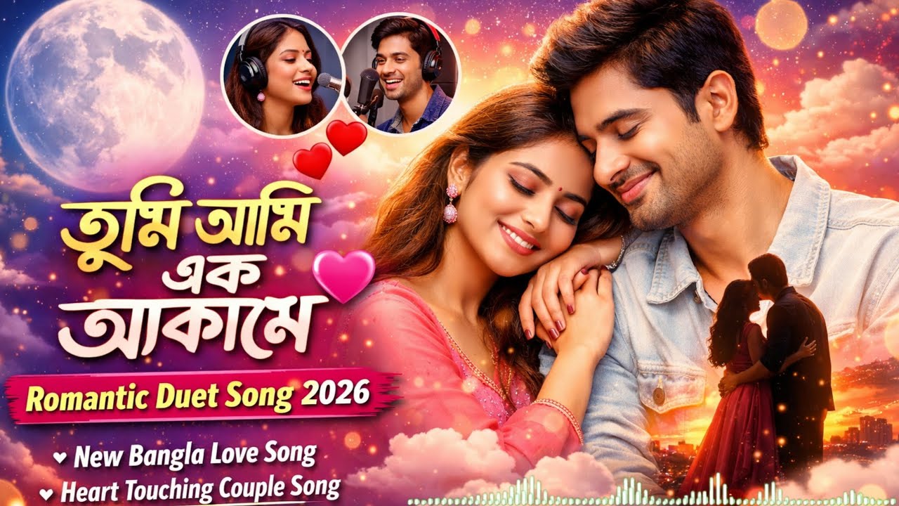 তুমি আমি এক আকাশে 💖 | Romantic Duet Song 2026 | New Bangla Love Song | Heart Touching Couple Song