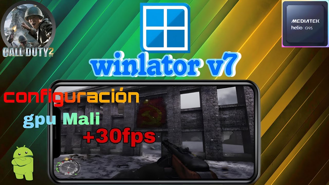 Call of duty 2 en winlator v7(mod frost) configuración¡Gpu mali! Mediatek helio g95