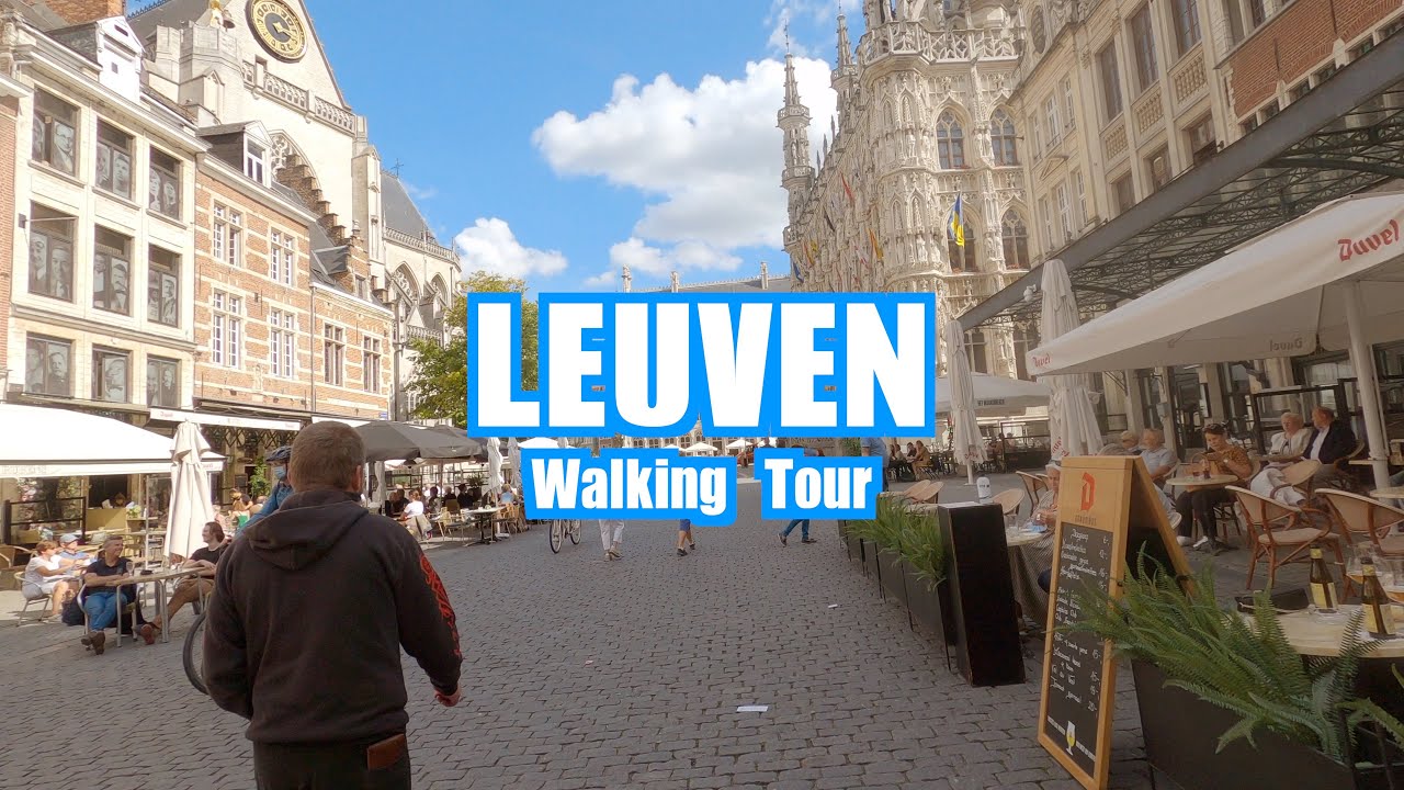Leuven Belgium 🇧🇪 Walking Tour in 4K - Sluispark to train station