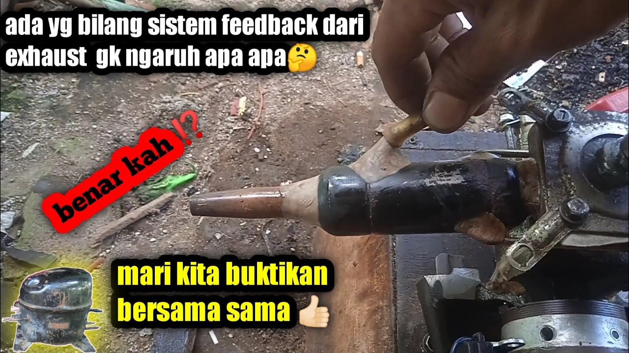 ❗mesin mini 2 tak memaki feedback dari kenalpot tarikan atas lebih ngisi gak ampos