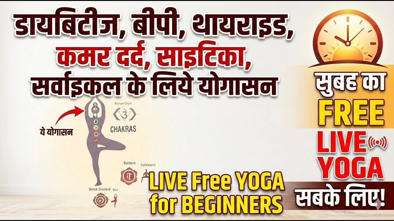 डायबिटीज, बीपी, थायराइड को जड़ से खत्म करने वाला योगासन | Live Yoga for Health