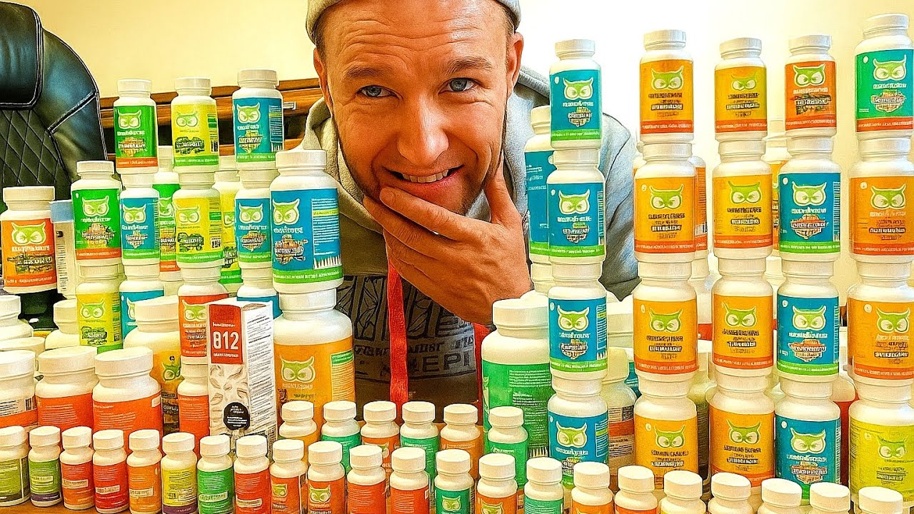 Ich nehme mehr Pillen als Bryan Johnson! Unnat&uuml;rlicher Veganer zeigt seinen Supplement-Stack!