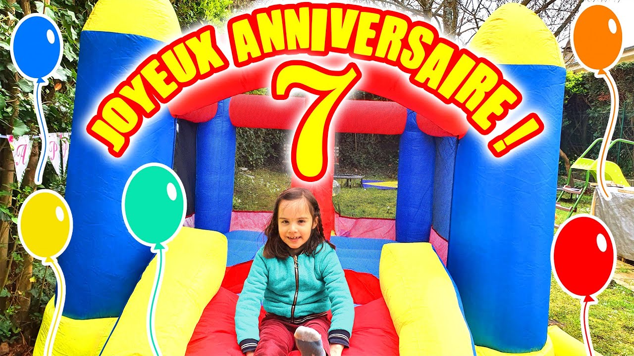 CHATEAU GONFLABLE GEANT, GATEAU ET PINATA: HAPPY BIRTHDAY SURPRISE AMANTINE #3 - DEMO JOUETS