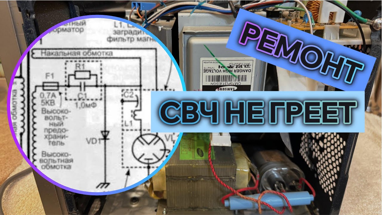 СВЧ не греет еду 🔧 Диагностика и ремонт