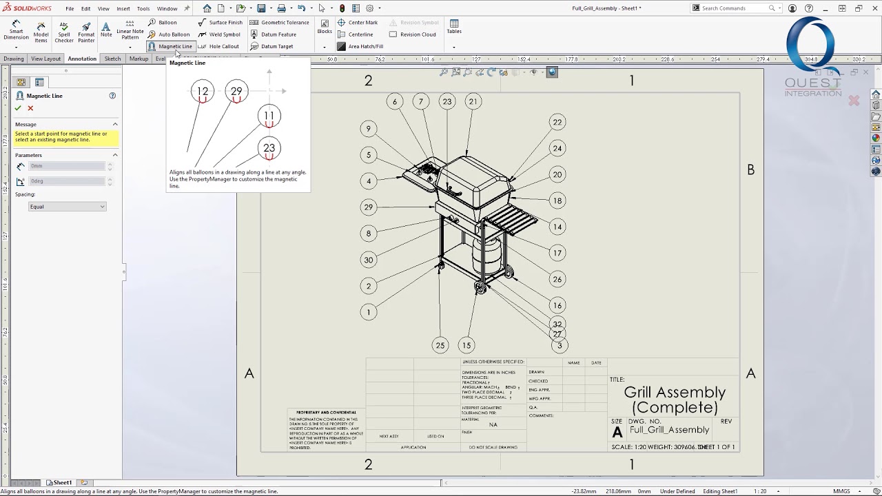 Использование магнитных линий для организации воздушных шаров в SOLIDWORKS