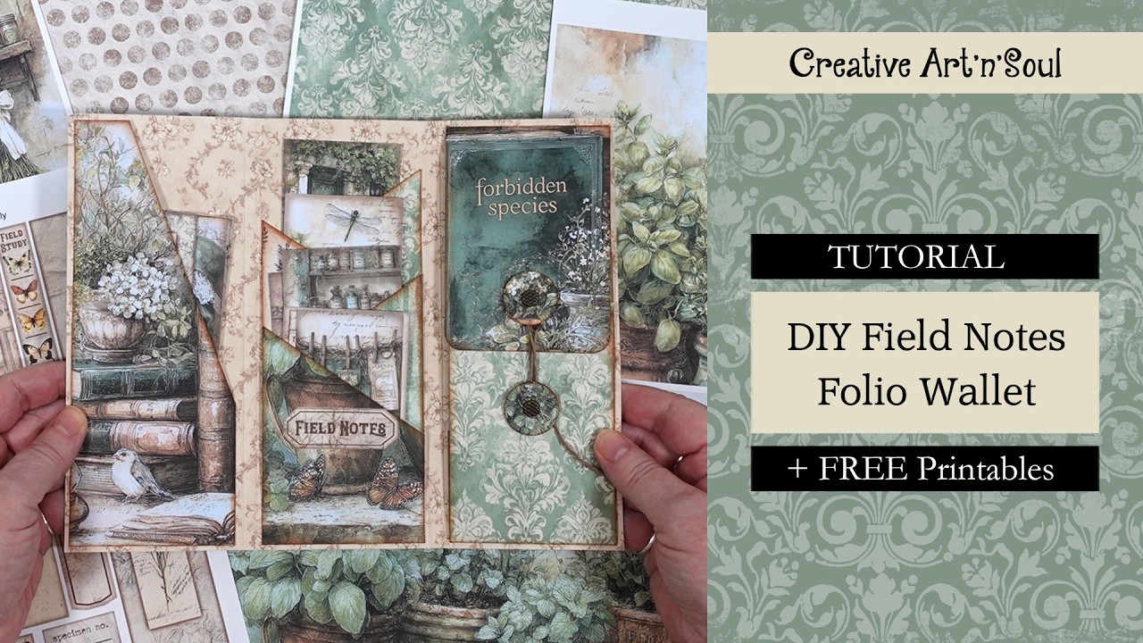 DIY Junk Journal Project | Field Notes Folio Wallet | Free Printable Ephemera
