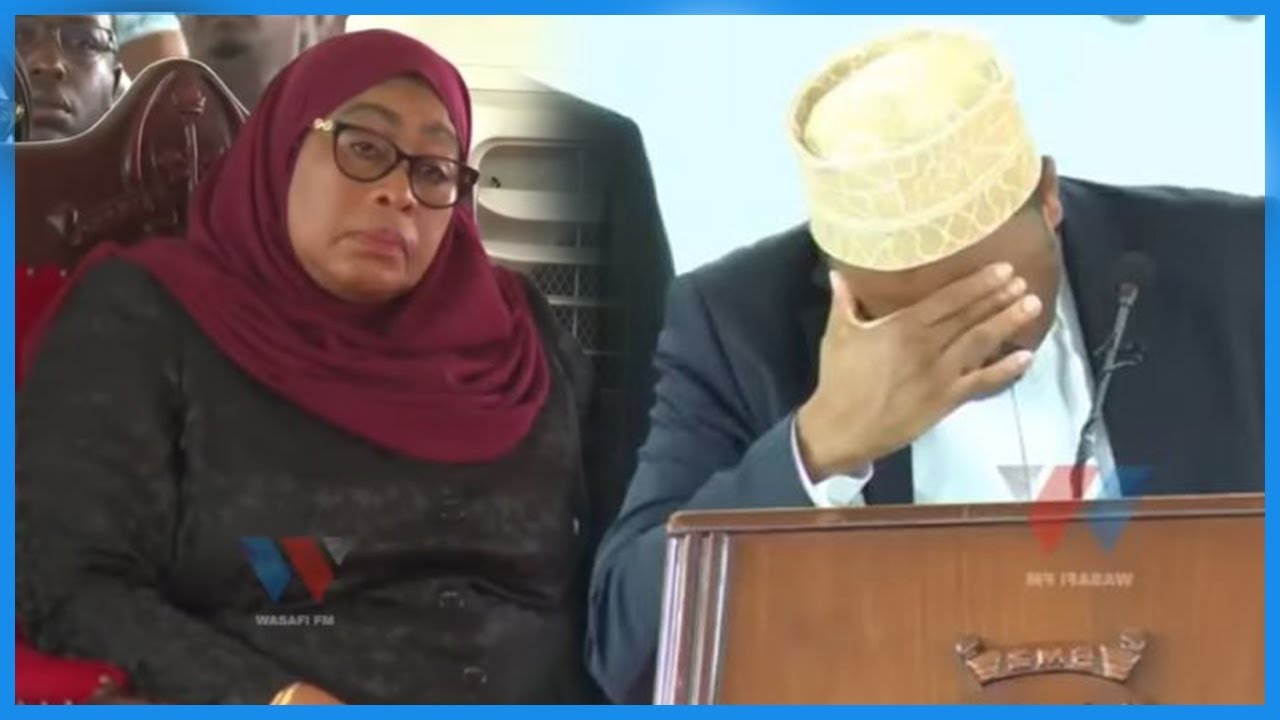 MASKINI MTOTO WA MZEE MWINYI, AMWAGA MACHOZI MSIBANI AKIZUNGUMZA MBELE YA RAIS SAMIA
