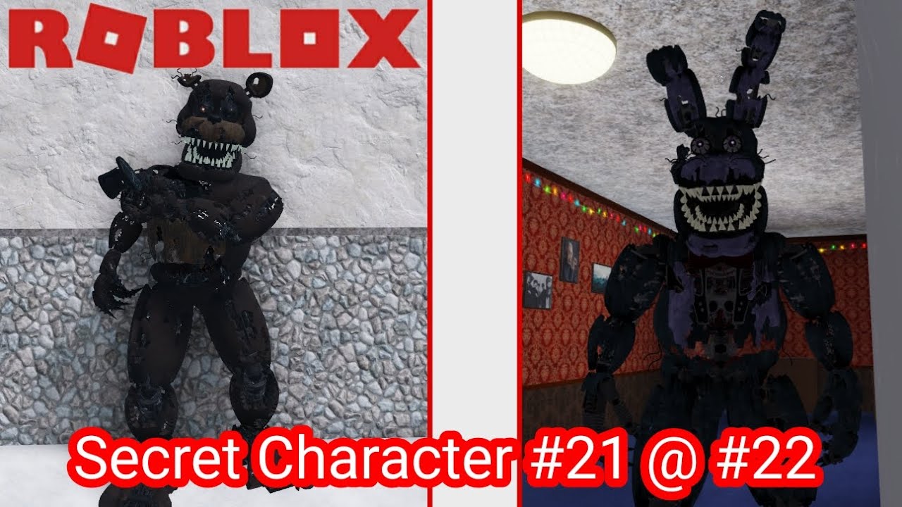 How to unlock both Nightmare Freddy and Nightmare Bonnie in FMR (Sercet Character #21 @ #22) Roblox