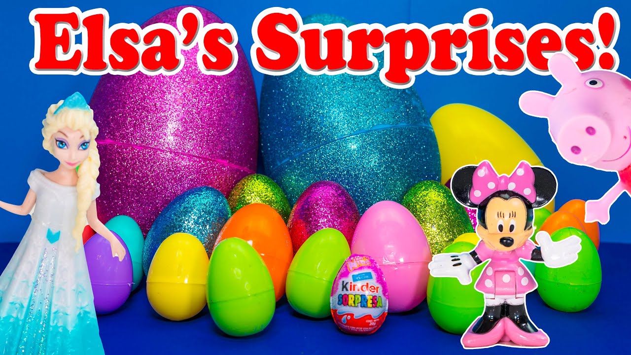 Opening Frozen Elsa Surprise Eggs With Hidden Shopkins
