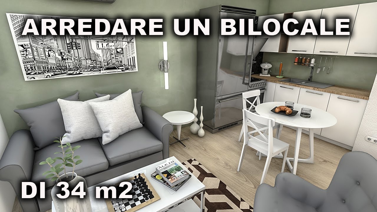 Arredare con style un bilocale di 34 m2