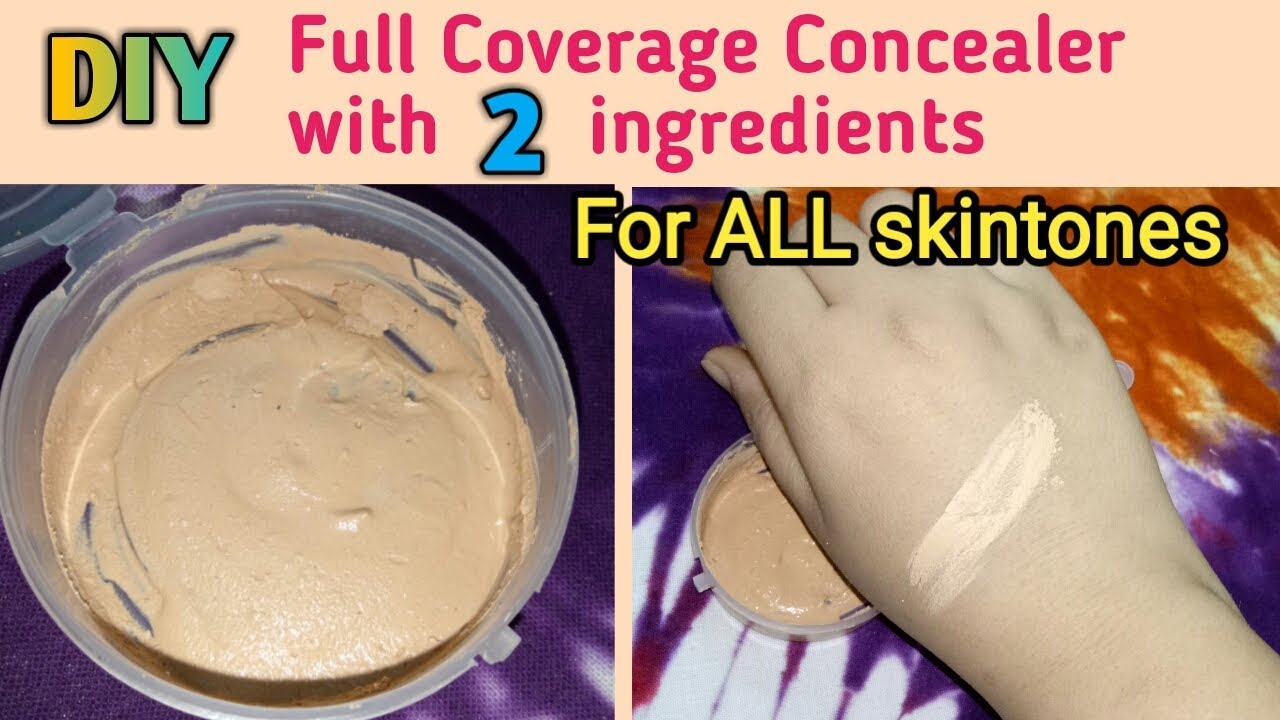 DIY Concealer || Just 2 ingredients || Full Coverage | LIVE DEMO & RESULT